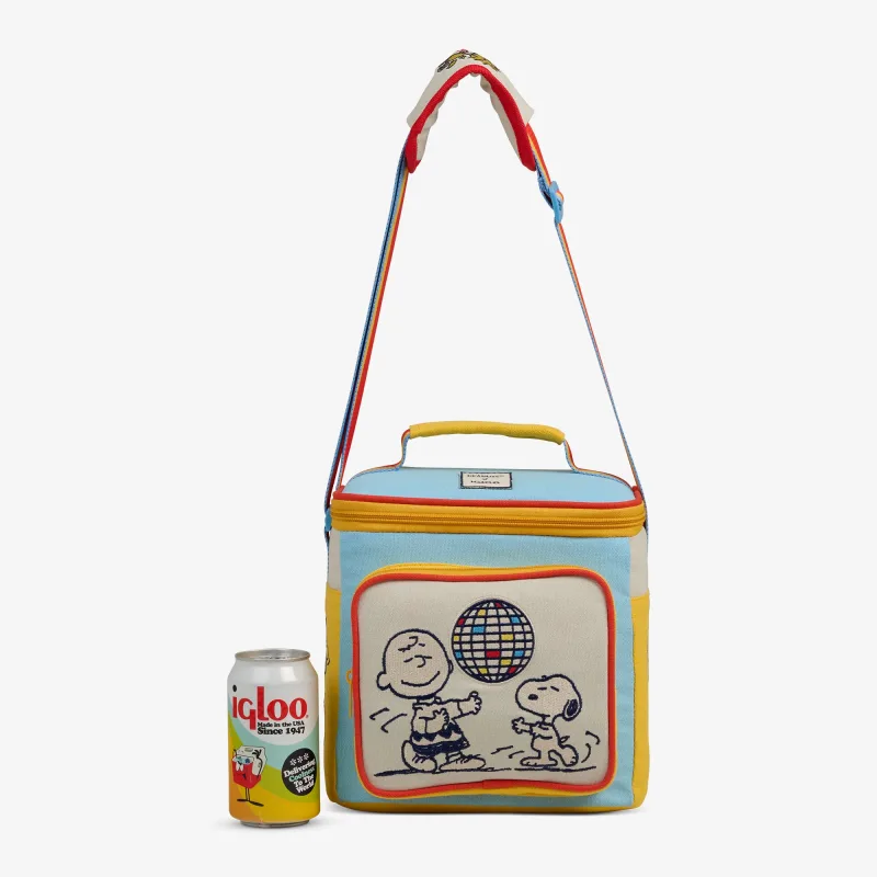 Borsa termica quadrata per pranzo Snoopy Disco Party