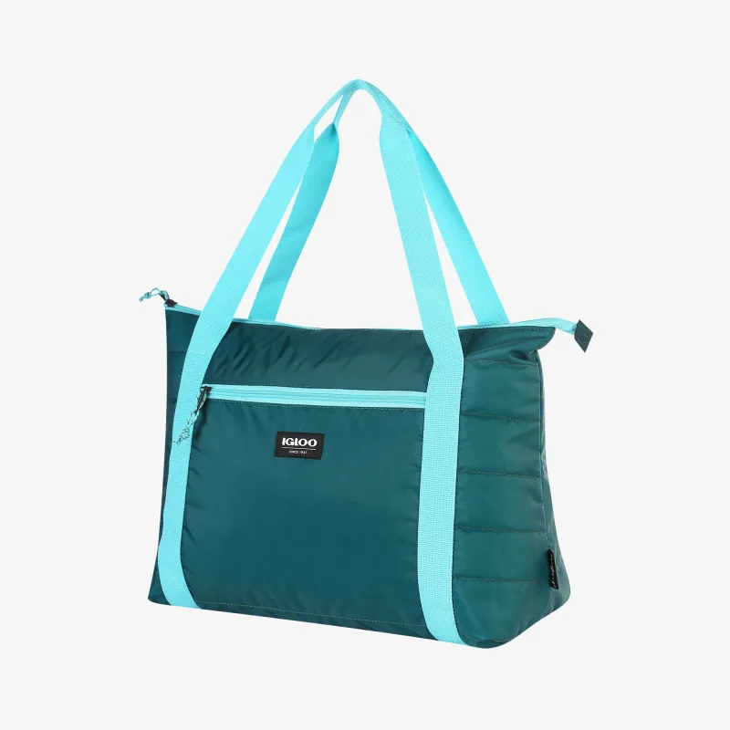 Bolsa nevera plegable tipo plumífero para 20 latas