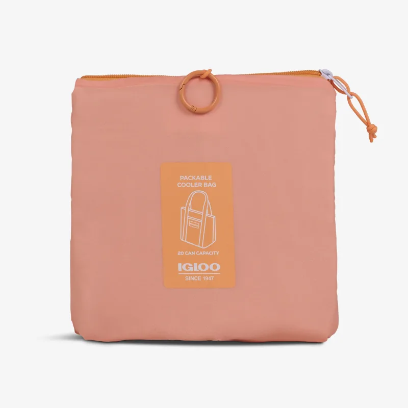Bolsa nevera plegable tipo plumífero para 20 latas