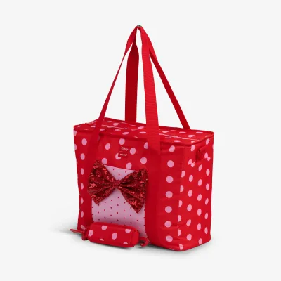 Disney Minnie Mouse Polka Dots Dual Compartment Tote Cooler Bag