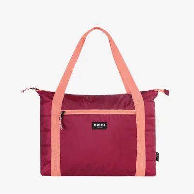 Bolsa nevera plegable tipo plumífero para 20 latas