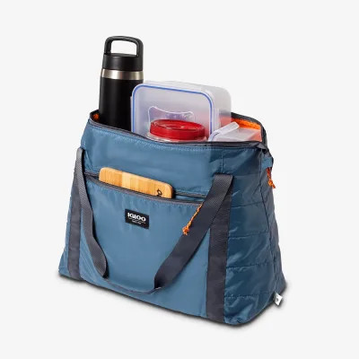 Bolsa nevera plegable tipo plumífero para 20 latas