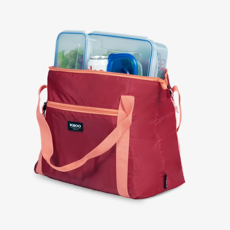 Bolsa nevera plegable tipo plumífero para 20 latas