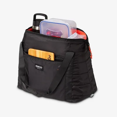 Bolsa nevera plegable tipo plumífero para 20 latas