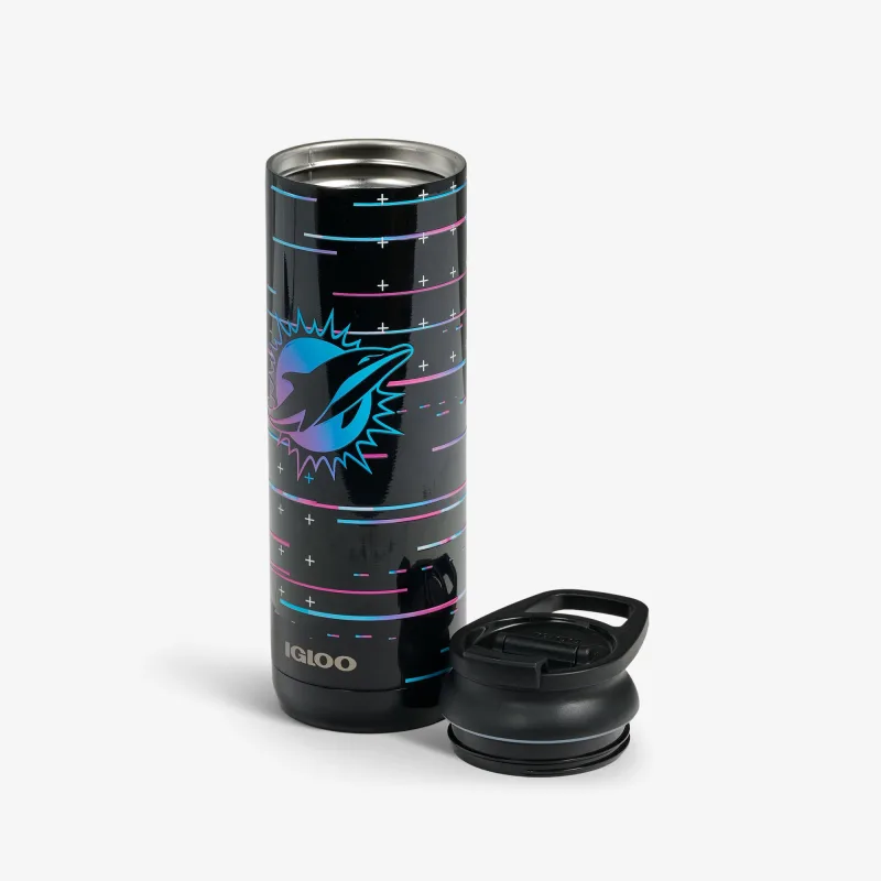 NFL Neon Miami Dolphins 20 Oz Flip ‘n’ Sip Tumbler