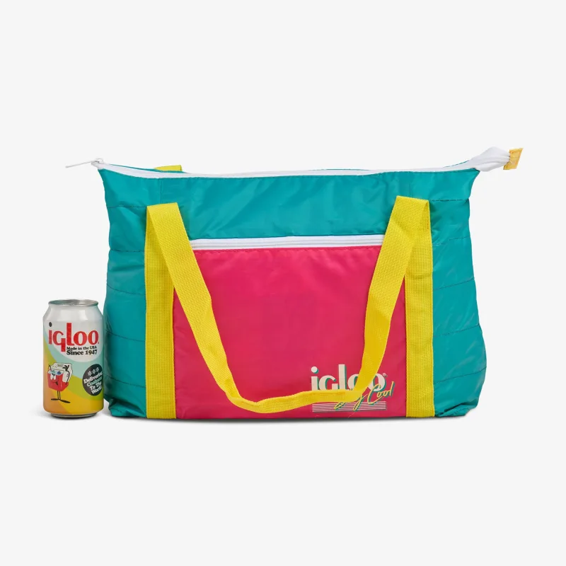 Retro Packable Puffer 20-Can Cooler Bag