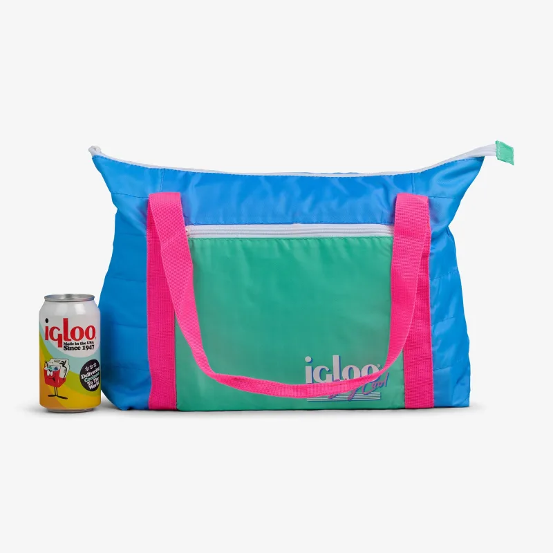 Retro Packable Puffer 20-Can Cooler Bag