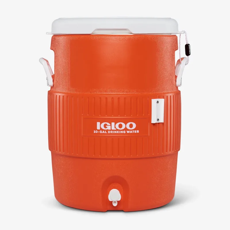 10 Gallon Seat Top Water Jug With Cup Dispenser