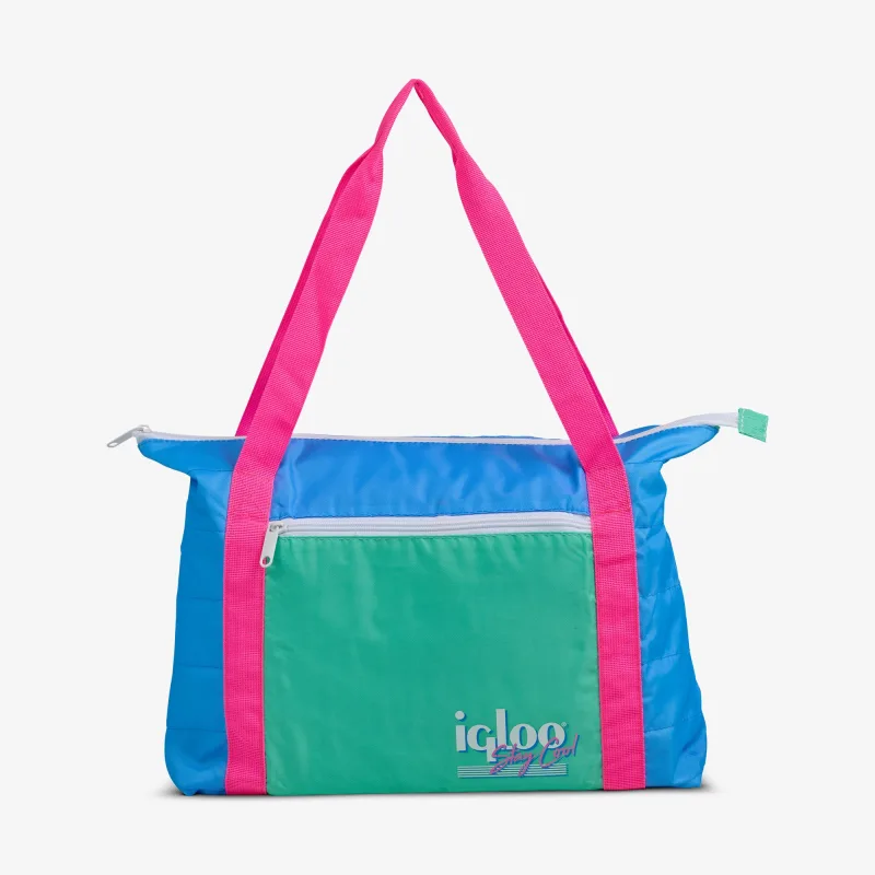 Retro Packable Puffer 20-Can Cooler Bag